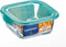 Vierkante Lunchtrommel met Deksel Luminarc Keep'n Lagon 15,6 x 6,6 cm Turkoois 1,22 L Glas (6 Stuks)