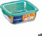 Vierkante Lunchtrommel met Deksel Luminarc Keep'n Lagon 760 ml 13 x 6 cm Turkoois Glas (6 Stuks)