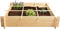 Vierkante meter tuin - hout - inclusief worteldoek - 9 vakken - moestuin - 100x100x20 cm