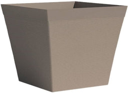 Vierkante pot - GARDEN ID - Green Care Impact Taupe - 29 x 26 cm - 10 jaar garantie - 100% gerecycled - UV-/gelbestendig