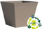 Vierkante pot - GARDEN ID - Green Care Impact Taupe - 29 x 26 cm - 10 jaar garantie - 100% gerecycled - UV-/gelbestendig