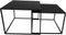Vierkante Salontafel - 55x55x42/50x50x37 cm - Zwart - Metaal - Set van 2