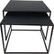 Vierkante Salontafel - 55x55x42/50x50x37 cm - Zwart - Metaal - Set van 2