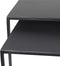 Vierkante Salontafel - 55x55x42/50x50x37 cm - Zwart - Metaal - Set van 2