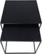 Vierkante Salontafel - 55x55x42/50x50x37 cm - Zwart - Metaal - Set van 2