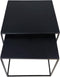 Vierkante Salontafel - 55x55x42/50x50x37 cm - Zwart - Metaal - Set van 2