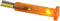 VIERKANTE SIGNAALLAMP 7 x 7mm 220V ORANJE (CCAF220A)