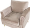 VIETAS - Fauteuil - Beige - Fluweel