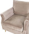 VIETAS - Fauteuil - Beige - Fluweel