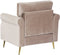 VIETAS - Fauteuil - Beige - Fluweel