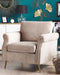 VIETAS - Fauteuil - Beige - Fluweel