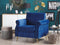 VIETAS - Fauteuil - Blauw - Fluweel