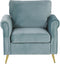 VIETAS - Fauteuil - Groen - Fluweel