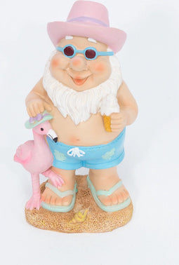 Tuinkabouter met flamingo