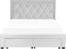 LIEVIN - Bed met opbergruimte - Lichtgrijs - 160 x 200 cm - Fluweel