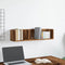 vidaXL - Cd-wandschap - 75x18x18 - cm - bewerkt - hout - oud - houtkleurig