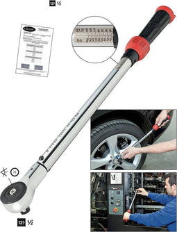 Vigor V3441 V3441 Momentsleutel Met omschakelbare ratel 1/2 (12.5 mm) 40 - 200 Nm