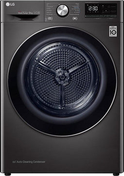 LG RH9V92BS - Vrijstaand - Voorbelading - Condensatie - 9 kg - Zwart - Frans Display