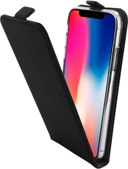 Mobiparts iPhone X iPhone XS - Premium Flip Case - TPU binnencase met pasjesvak - Zwart