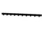 Vij5 - Coatrack By The Meter - metalen design kapstok met 10 haken - RAL9017 zwart