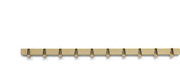 Vij5 - Coatrack By The Meter - metalen design kapstok met 10 haken - Anodic Gold