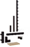 Vij5 - Coatrack By The Meter - metalen design kapstok met 10 haken - RAL9017 zwart