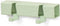 Vij5 - Coatrack By The Meter - metalen design kapstok met 2 haken - RAL6019 mint-groen