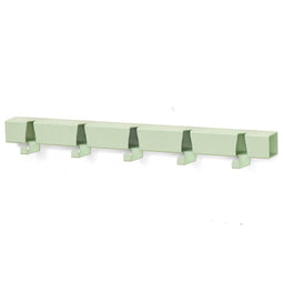Vij5 - Coatrack By The Meter - metalen design kapstok met 5 haken - RAL6019 mint-groen