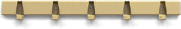 Vij5 - Coatrack by the Meter - metalen design kapstok met 5 haken - Anodic Gold