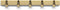 Vij5 - Coatrack by the Meter - metalen design kapstok met 5 haken - Anodic Gold