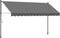 vidaXL - Luifel - uittrekbaar - 350x150 - cm - stof - en - staal - antracietkleurig