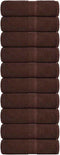 vidaXL - Zeepdoekjes - 10 - st - 30x30 - cm - 360 - g/m² - 100% - katoen - bruin