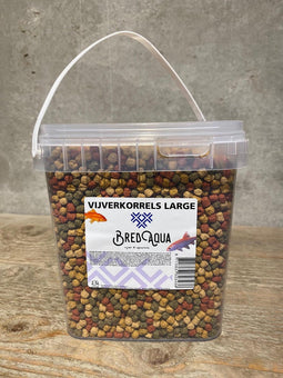 Vijverkorrels Large 10.000 ml / 1.000 cl / 10 liter- Visvoer - Vijver - Vissen - Vijvervoer - Aquarium - Korrels - Grote Korrels - Koi - Vijververbeteraar