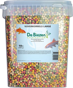 Vijverkorrels Large 10.000 ml / 1000 cl / 10 l / 6 mm. - Visvoer - Vijver - Vissen - Vijvervoer - Aquarium - Korrels - Grote Korrels - Koi - Vijververbeteraar