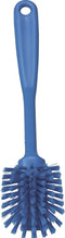 Vikan Afwasborstel 42373 met Schraprand - 28 cm - Blauw - Geschikt voor de kleine Vaat - Onverslijtbaar - Bestand tegen Kokend heet water