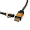 Roline 11.02.9062 - USB 2.0 Oplaadkabel - Vergulde contacten - Goud Zwart