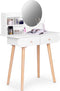 Viking Choice - Kaptafel - met spiegel - 80x40x122 cm - wit