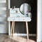 Viking Choice - Kaptafel - met spiegel - 80x40x122 cm - wit