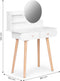 Viking Choice - Kaptafel - met spiegel - 80x40x122 cm - wit