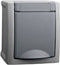 VIKO 90591008-DE Pacific Wandcontactdoos met randaarde spatwaterdicht Grijs