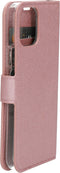 Mobiparts iPhone 12/12 Pro - Wallet Case - Saffiano motief - Roze