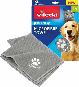 Vileda PetPro Microvezelhanddoek XL - Absorberend en sneldrogend - Honingraatstructuur - Maat XL