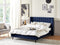 VILETTE - Tweepersoonsbed - Blauw - 140 x 200 cm - Fluweel