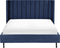 VILETTE - Tweepersoonsbed - Blauw - 140 x 200 cm - Fluweel