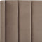 VILETTE - Tweepersoonsbed - Taupe - 140 x 200 cm - Fluweel