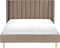 VILETTE - Tweepersoonsbed - Taupe - 140 x 200 cm - Fluweel