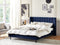 VILLETTE - Tweepersoonsbed - Blauw - 180 x 200 cm - Fluweel