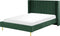 VILLETTE - Tweepersoonsbed - Groen - 140 x 200 cm - Fluweel