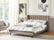 VILLETTE - Tweepersoonsbed - Taupe - 160 x 200 cm - Fluweel