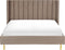 VILLETTE - Tweepersoonsbed - Taupe - 160 x 200 cm - Fluweel